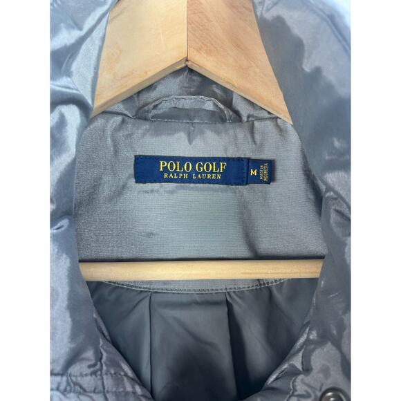 Ralph Lauren Polo Golf PGA Windbreaker Jacket Women Large Hoodie Zip Silver SZ M - Picture 2 of 12
